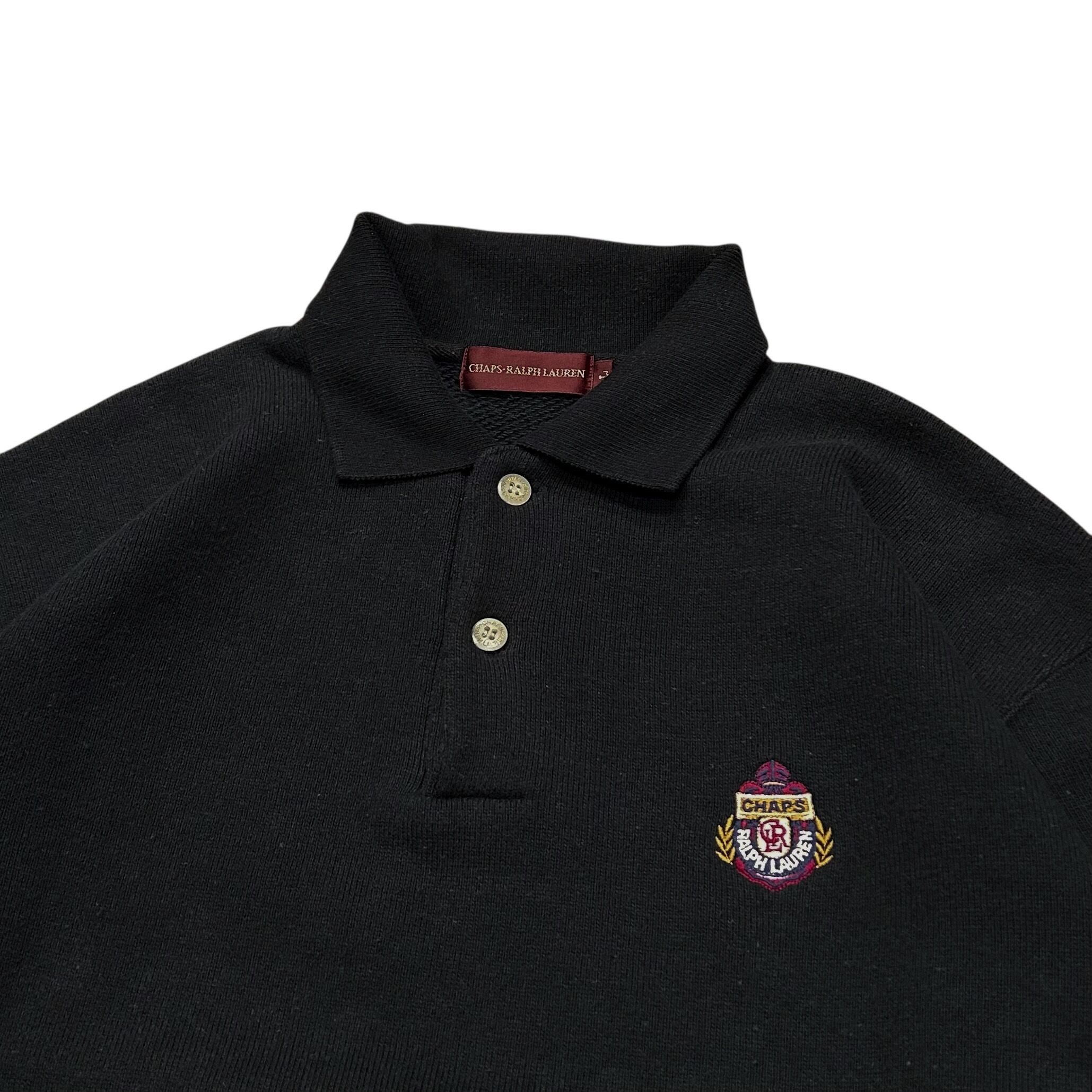 90's CHAPS Ralph Lauren Sweat Polo Shirt L / チャップス ラルフ