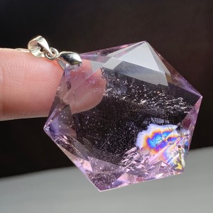8.六芒星☆虹 アメトリン ペンダントトップ