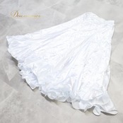 フラメンコ 衣装 mika dress ペチコート スカート ホワイト系 白 無地 光沢 軽い 薄い フリル ボランテ レッスン 重ね着 ペチスカート ふわふわ シンプル 発表会 舞台衣装 軽量 薄手
