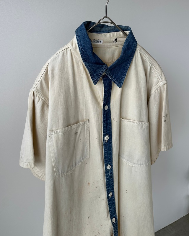 -Costume Rentals Corp.- Vintage 70-80s Stenciled Prisoner Work Shirt