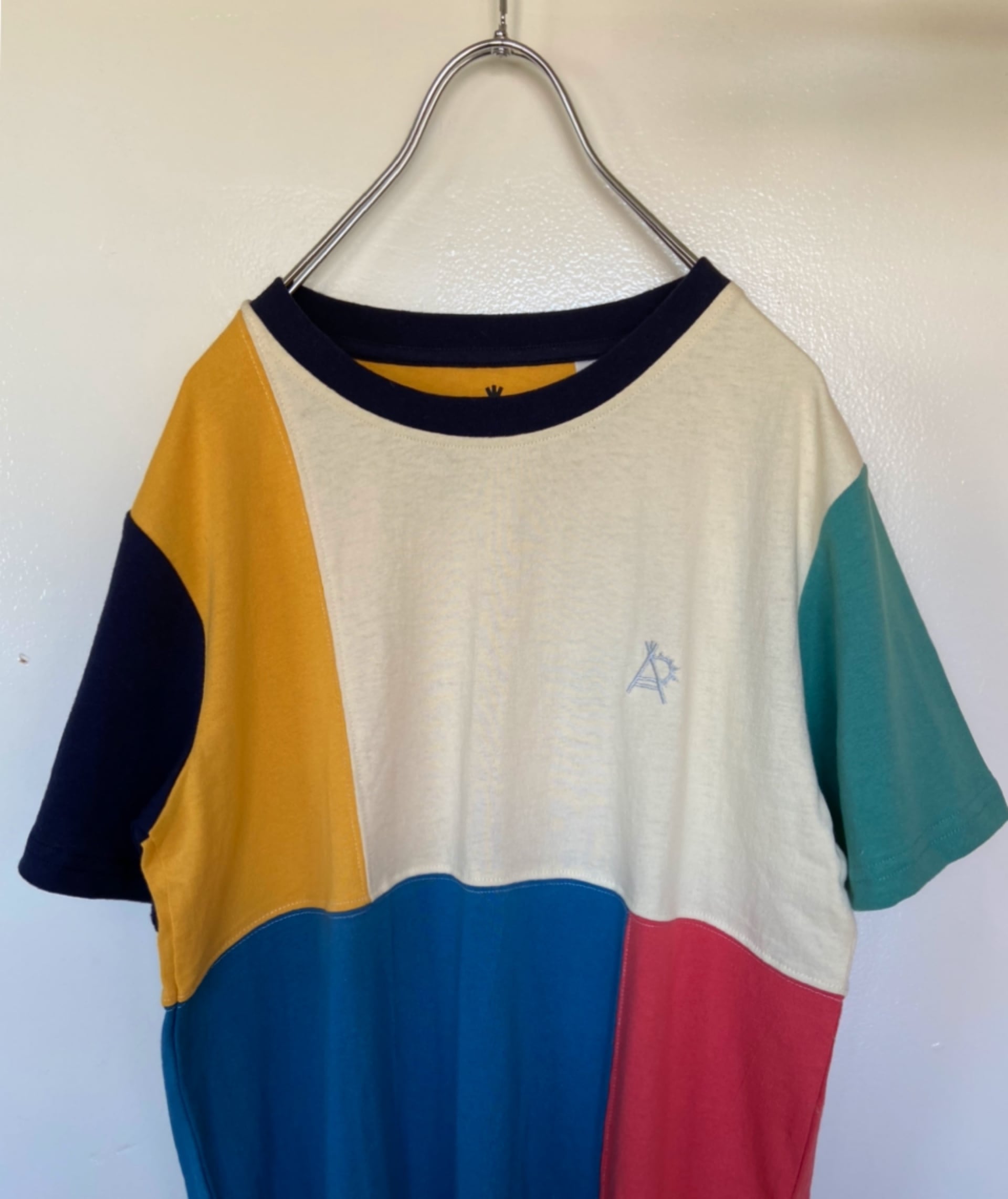 タグ付き 新品 go slow caravan／ゴースローキャラバン 刺繍ロゴ入りデザインTシャツ 