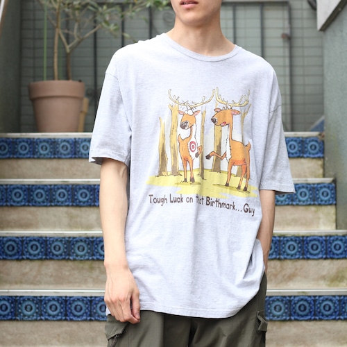 USA VINTAGE DEER PRINT DESIGN T SHIRT/アメリカ古着シカプリントデザインTシャツ