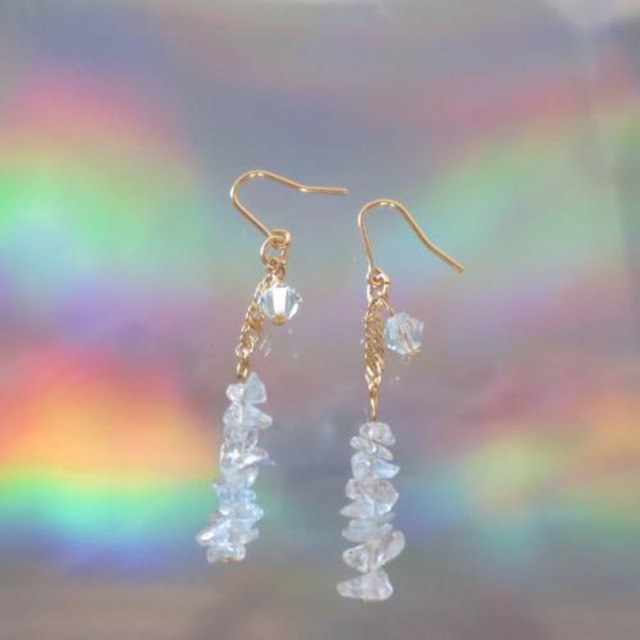 小さな恋の物語【PETTIプチップス アクアマリン】ピアスorイヤリング