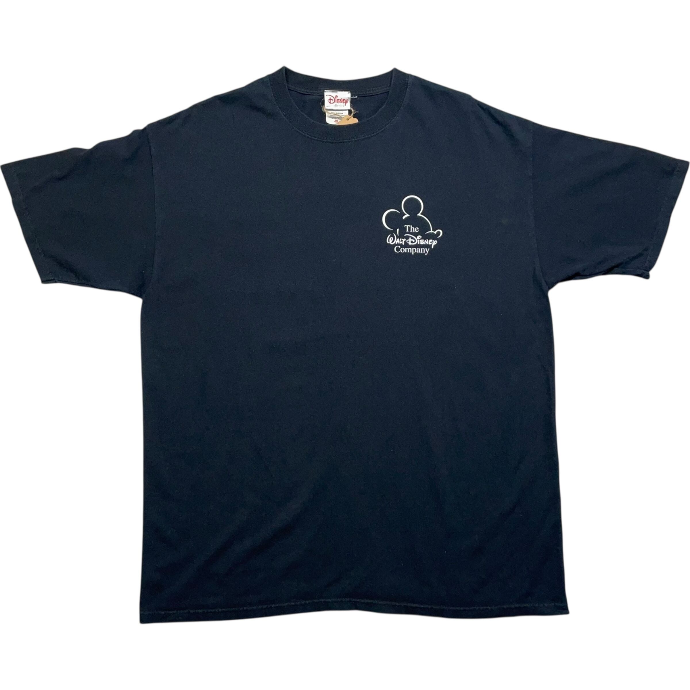 《XL》 Disney ディズニー Tシャツ プリント ブラック 90年代〜 no.7589