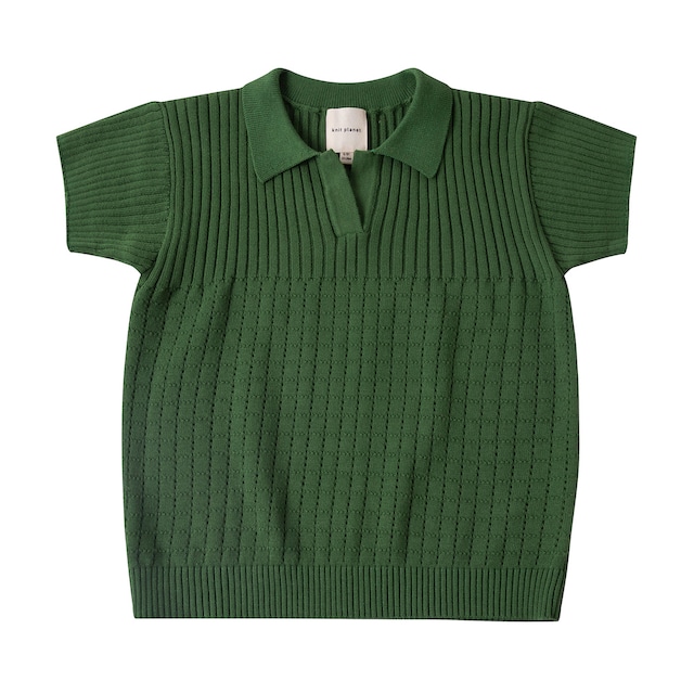 Knit Planet / Casual Polo /SEAWEED GREEN