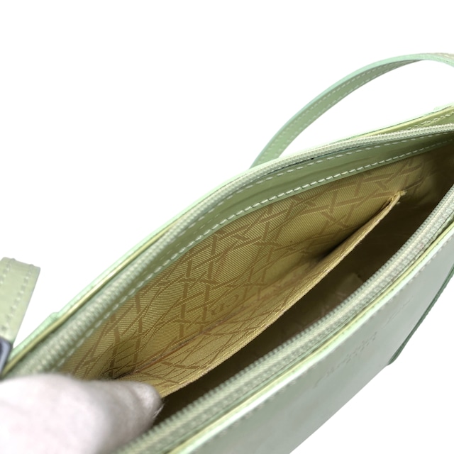 Christian Dior クリスチャン ディオール ショルダーバッグ グリーン ロゴ エナメル vintage ヴィンテージ オールド 7izpjd