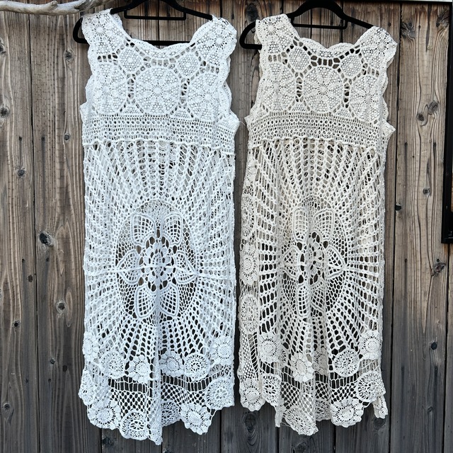 アシメトリー　レース　タンクトップ