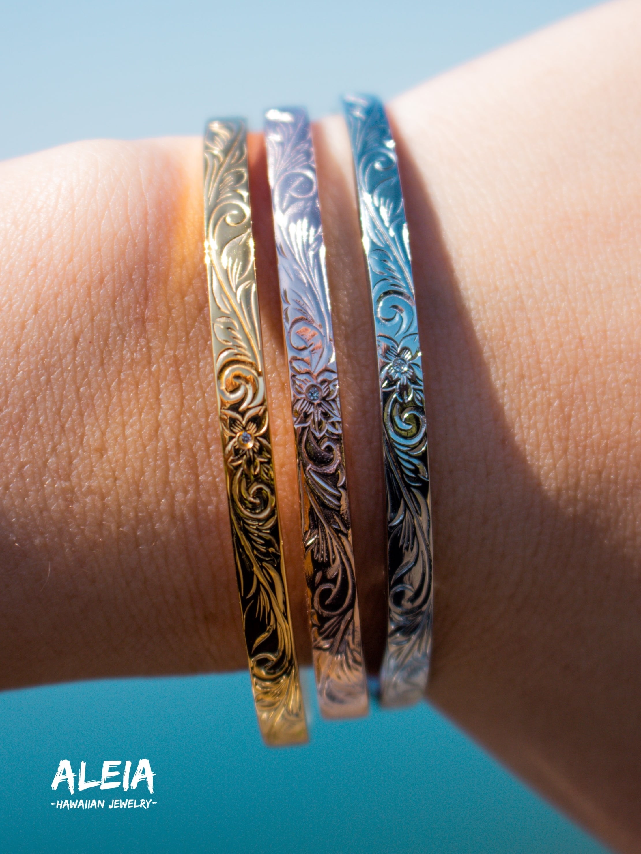 ALAÏA バングル CUFF L バングル | ALEIA【Hawaiian jewelry 】サージカルステンレス