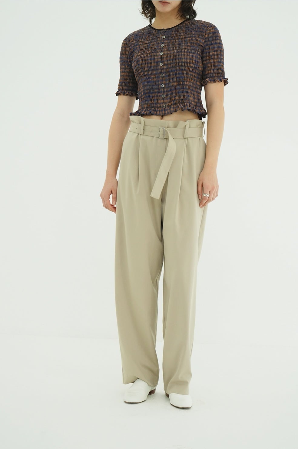 CLANE WAIST BELT DAD PANTS | FLICKA ASHIYA