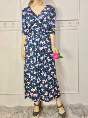 フラワージャージードレスlot20407