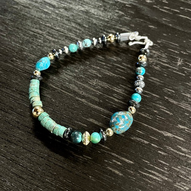 ブライト（Bright）ブレスレット（Wave All Turquoise) 19cm