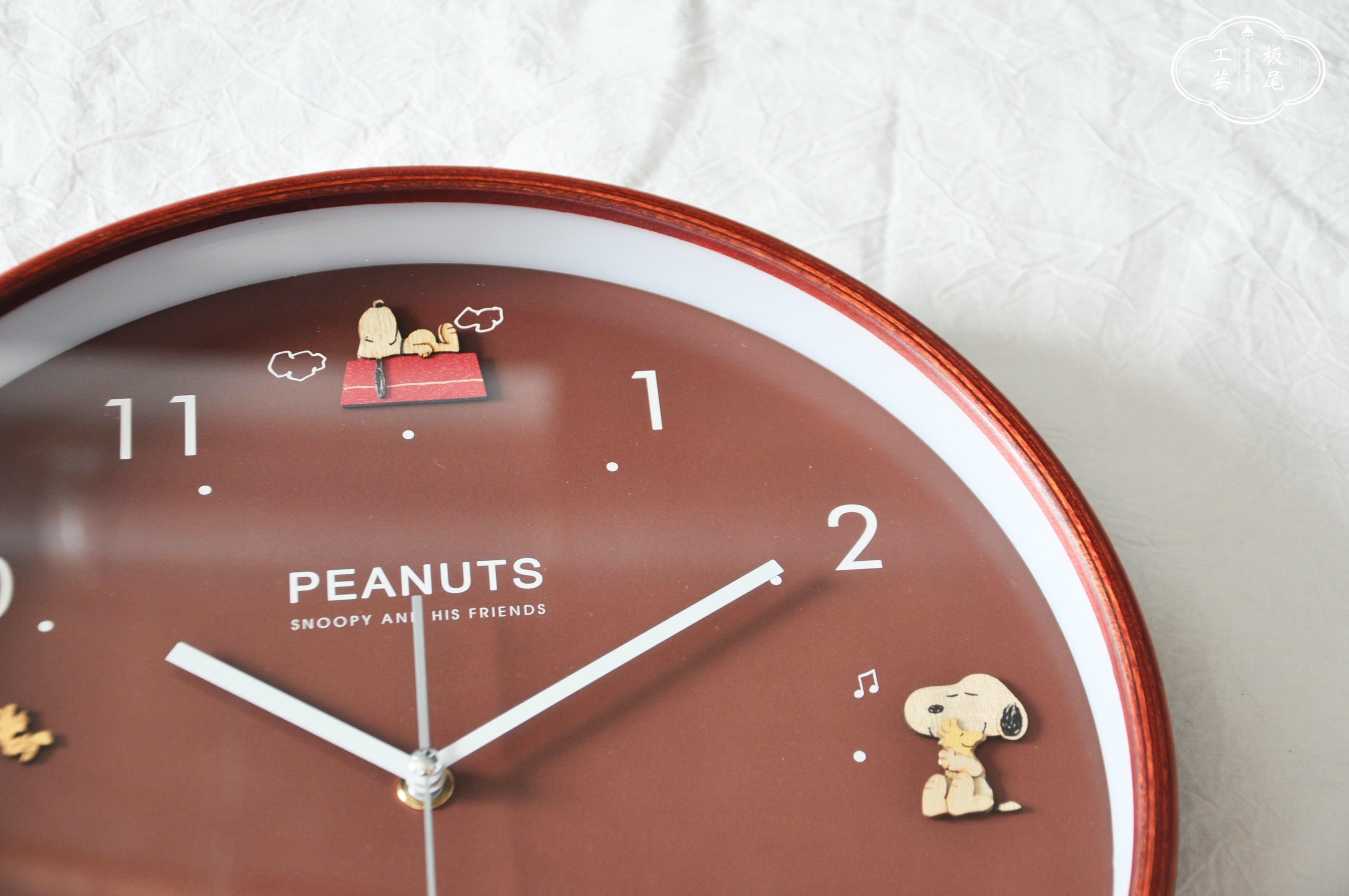 PEANUTS wood parts clock . スヌーピー 掛け時計 12時までのご注文
