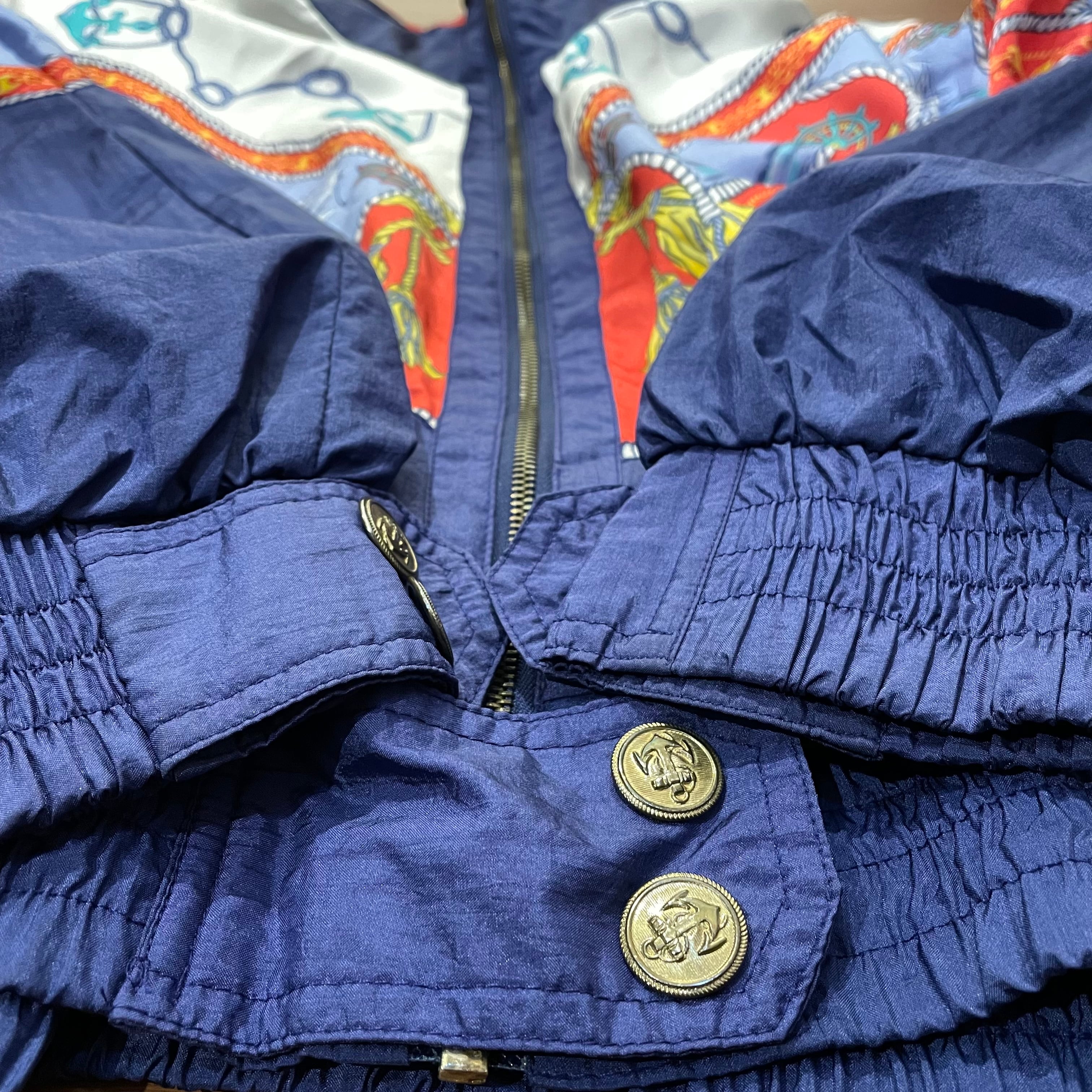 【vintage】 ジャケット 柄 レトロ 個性的 ブルゾン