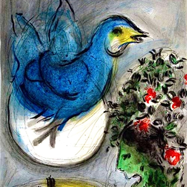 鳥と赤い実ハートネックレスII