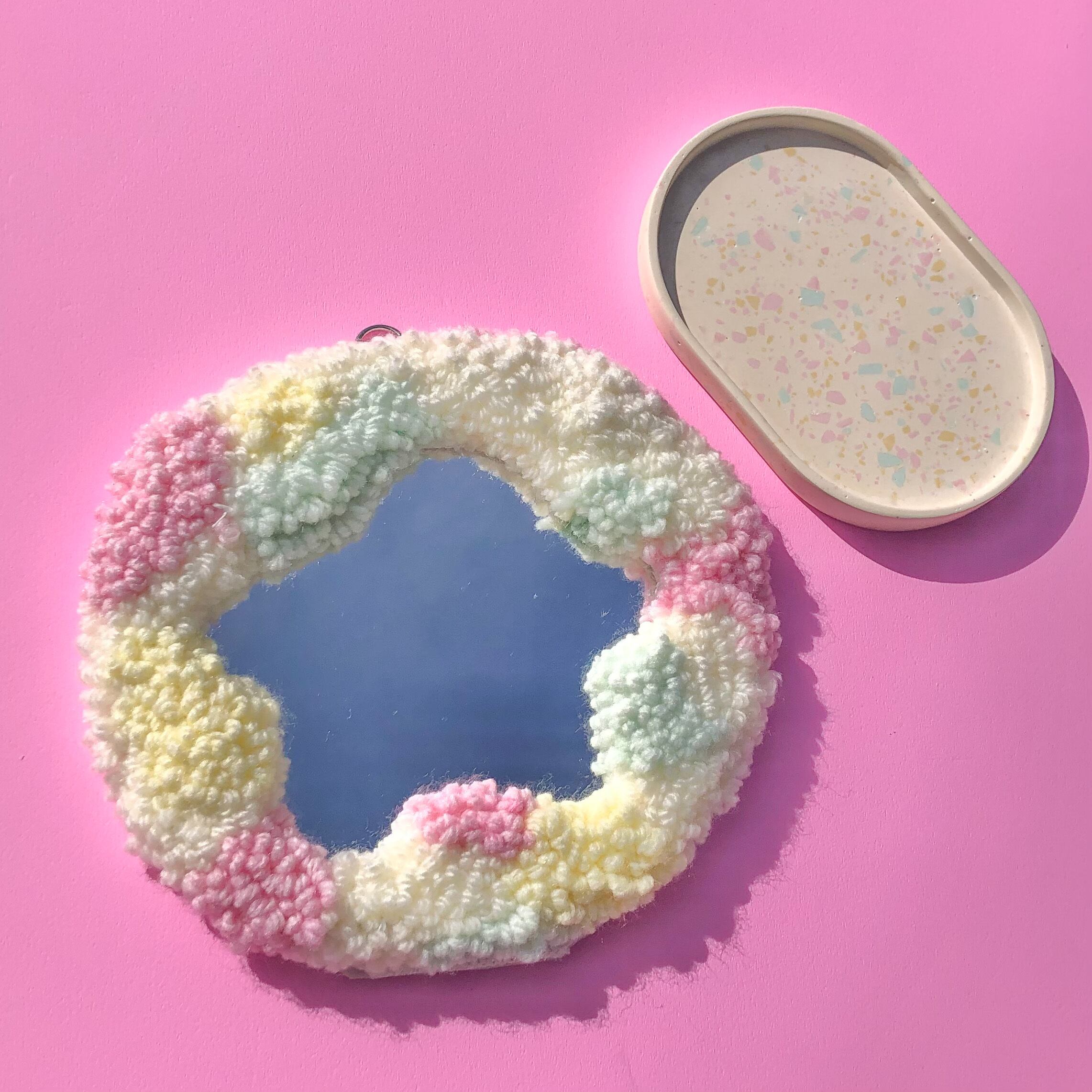 ☆lucky set☆ マルチトレイ & タフティングミラー