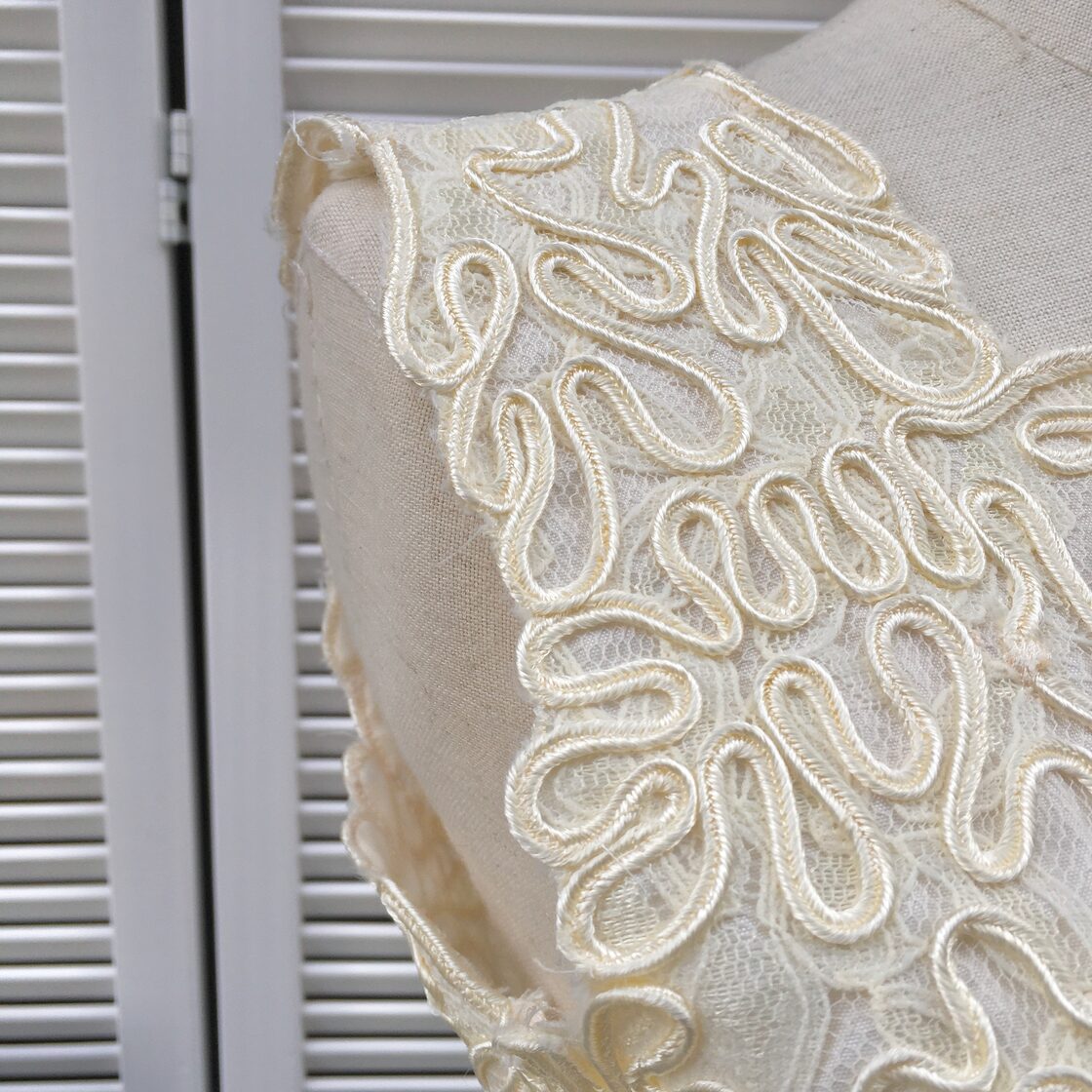 heart motif code embroidery lace tops 〈レトロ古着 ハートモチーフ 