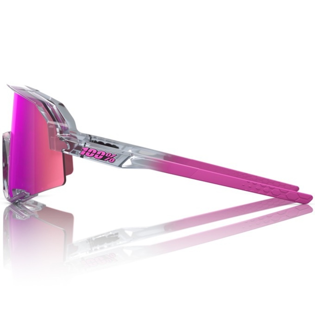 100% SLENDALE Polished Translucent Grey / Purple Multilayer Mirror Lens