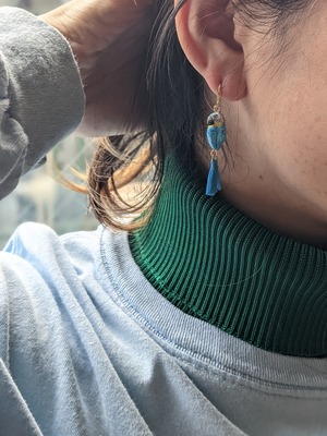 【Nach】　Blue parrot earrings