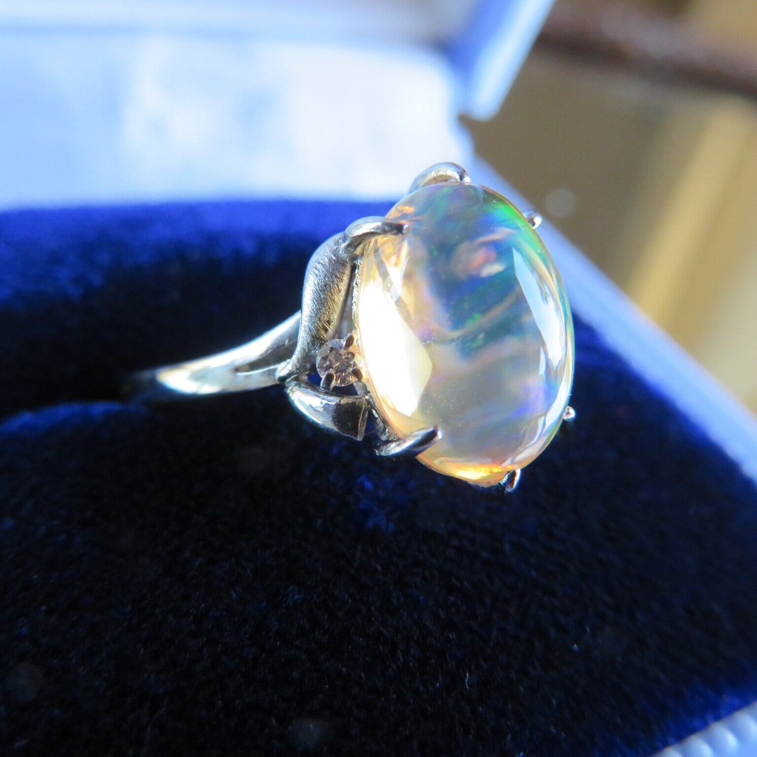 ヴィンテージ御木本製　14ＫＷＧメキシコオパールのリング