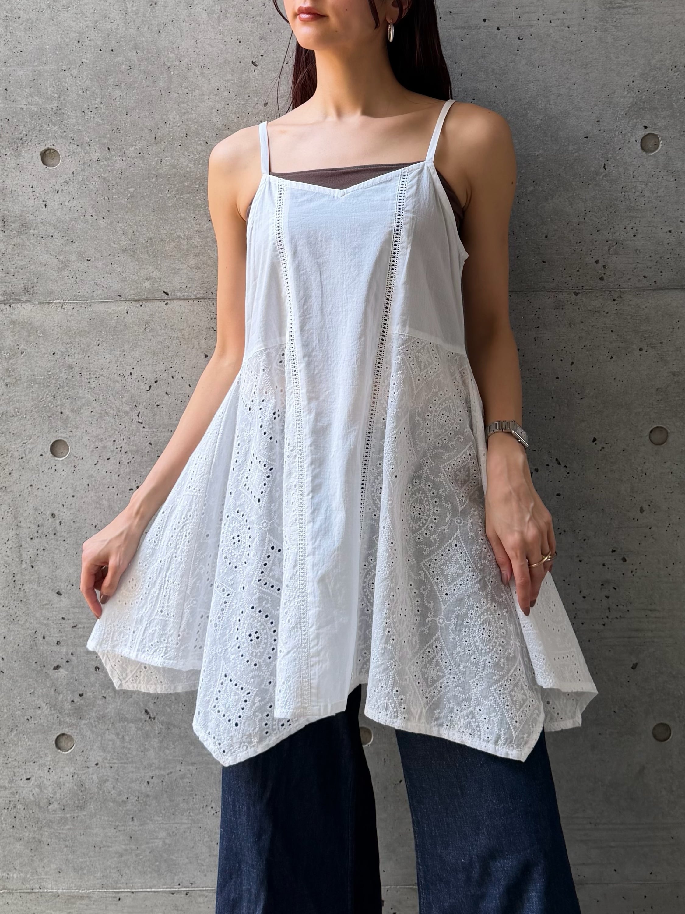 LAWN LACE TUNIC CAMI（ﾛｰﾝﾚｰｽﾁｭﾆｯｸｷｬﾐ）【3276101】 | CIEL'AIR