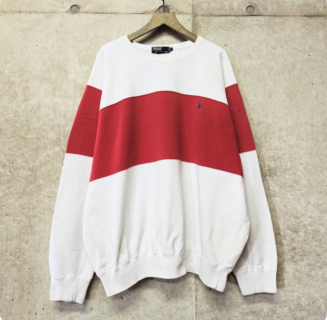 ralphl auren bicolor sweat shirt 小岩店