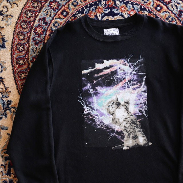 cosmo power electricity cat print sweat