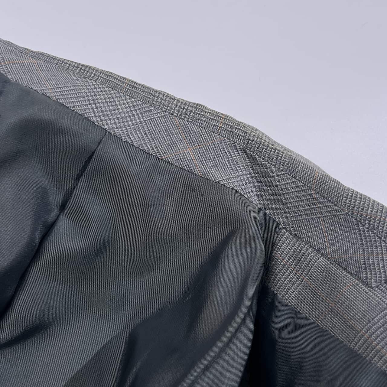 Kent ケント 段返3B 背抜き グレンチェック テーラードジャケット 88A4/グレー メンズ