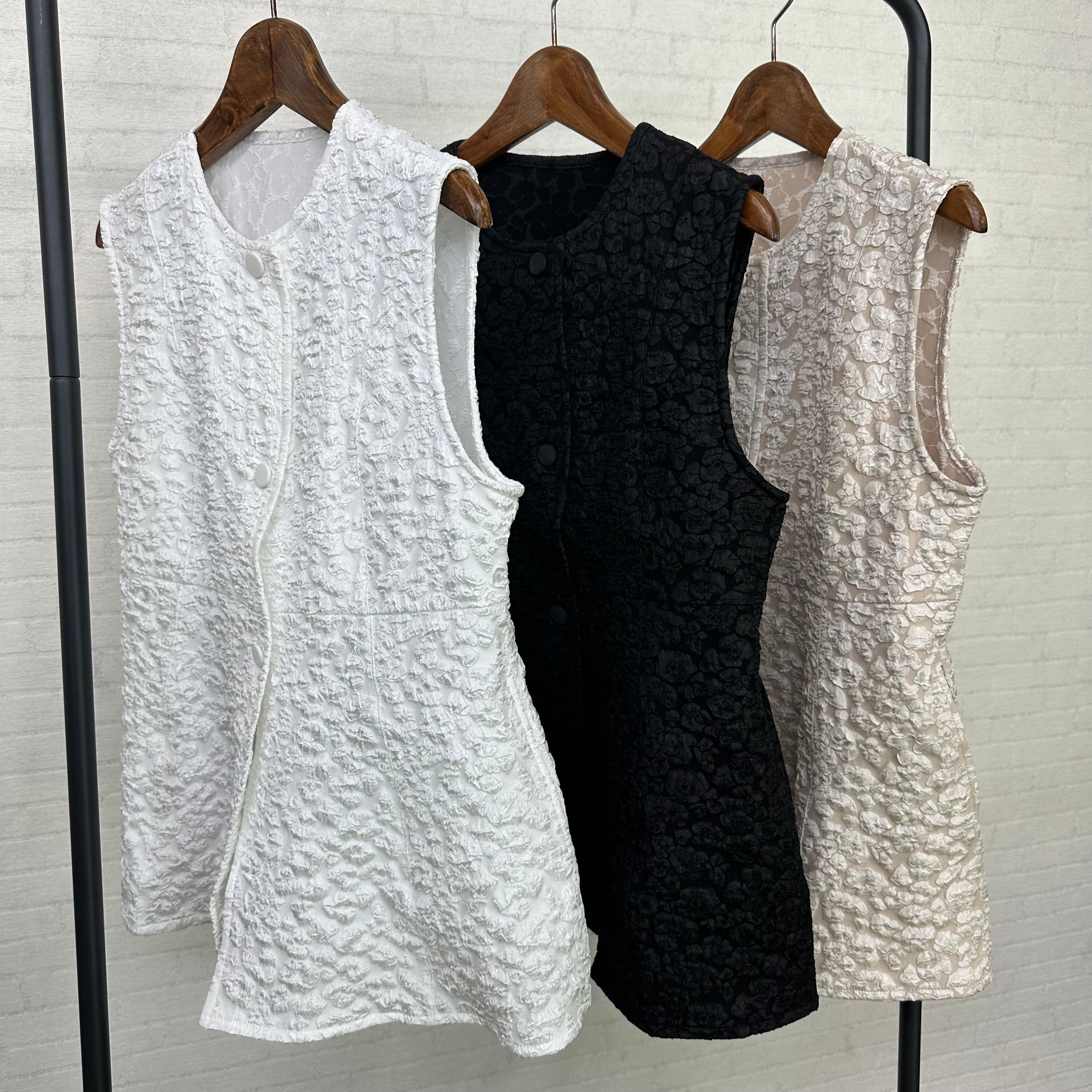 ジャガードペプラムジレ