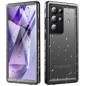 【在庫のみ】Cozycase Galaxy S24 Ultra 用 ケース - S24 Ultra 用 防水ケース - 海 防塵 完全防水 お風呂 3M 耐衝撃 360 両面 全面 米軍MIL規格 カメラ保護 ストラップ付き S24 Ultra 用 ケース - 防水 薄型 水中撮影 QI充電 人気 S 24 Ultra 用 対応 Samsung ギャラクシーS24ウルトラ ケース「5眼レフ-6.8インチ-黒」