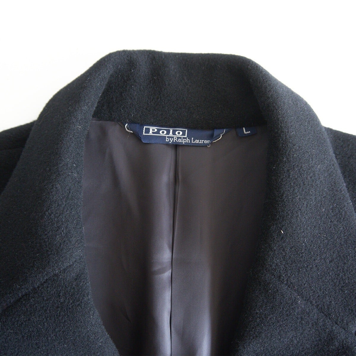 美品/90s】POLO RALPH LAUREN 【ウール チェスター コート】L ブラック