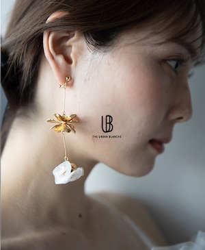 Fli?n イヤリング ゴールド フラワー ウェディング アクセサリー 商品番号: AC0113