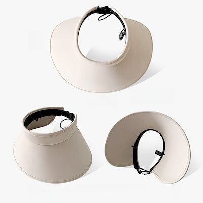 確認韓国版帽子UVカットレディースハットつば広小顔効果紫外線日焼け対策　ブラウン ハット uvカット レディース 日焼け防止 UVカット帽子 小顔 後ろが