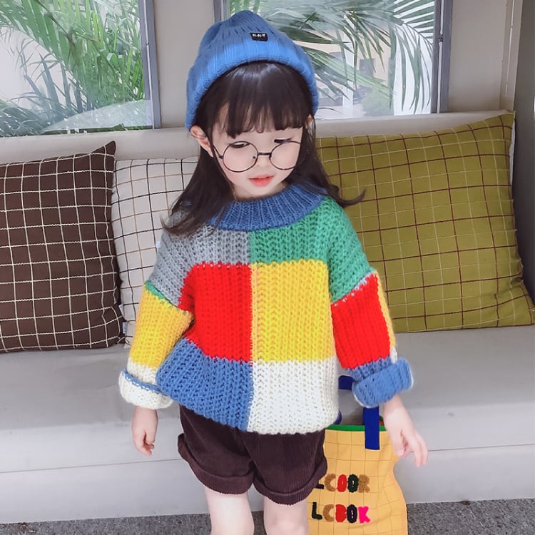超安い品質 おしゃれ ニット 90 キッズ セーター 人気トップス シンプル 韓国子ども服 kids-nurie.com