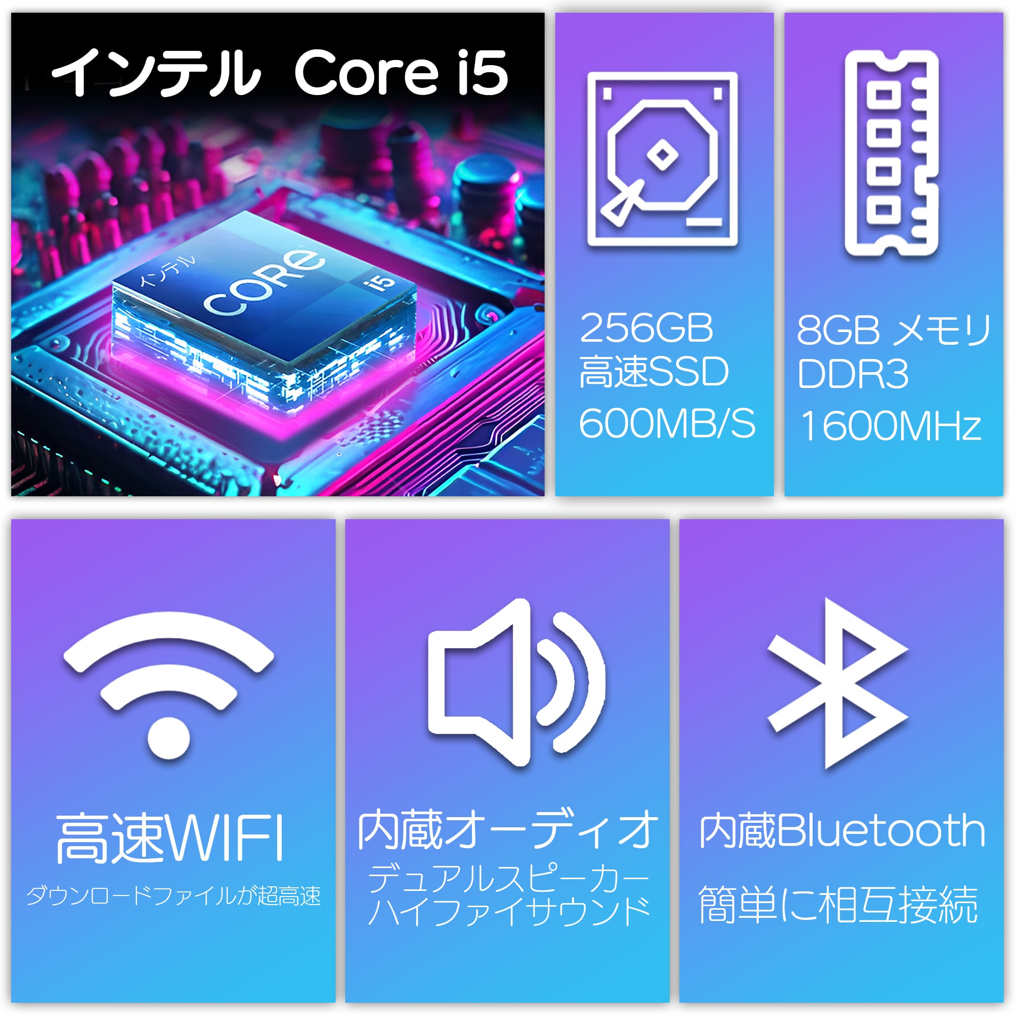 新型Win11♥爆速2世代Core-i5♥動画編集♥メモリ6GB♥オフィス特典