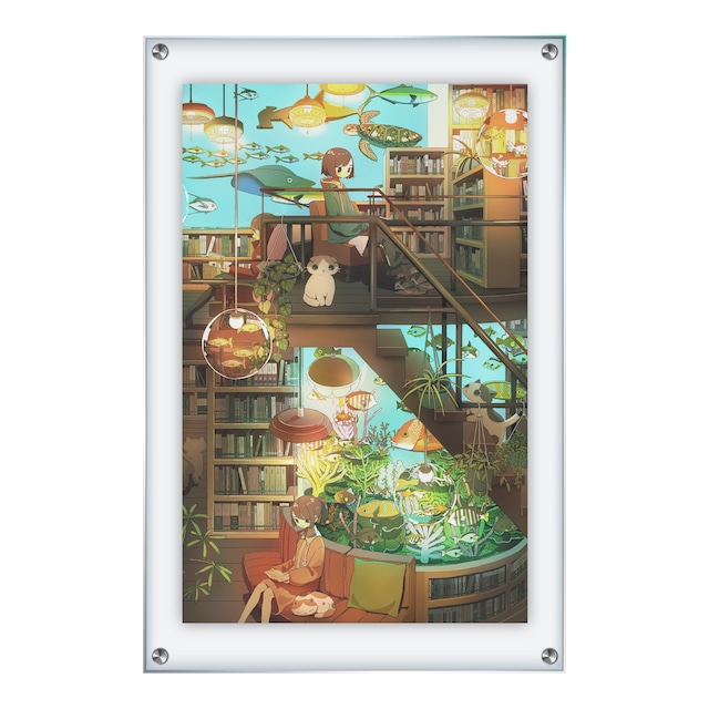 TAO／ 図書水族館《アクリル額装》