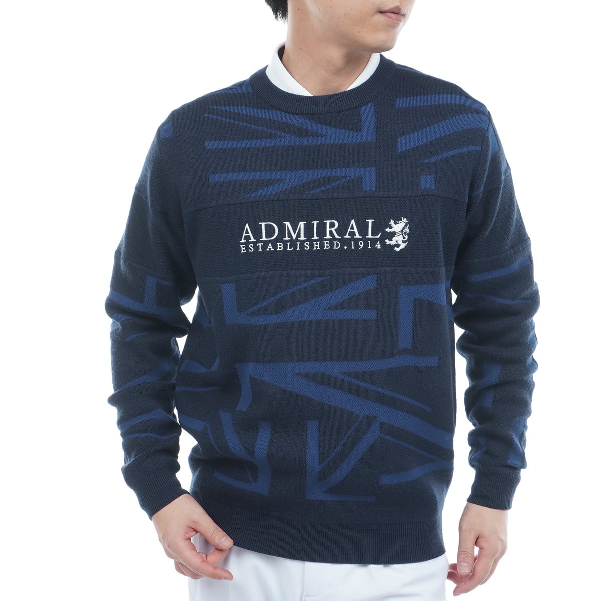 【Admiral GOLF】UJジャガード クルーネックセーター