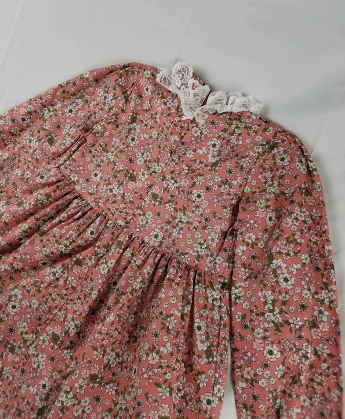 花柄リボンレースワンピース》》》》》》》ワンピース ドレス レース リボン 海外子供服 韓国子供服 キッズ ベビー プチプラ