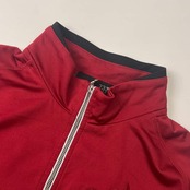 23区SPORT ニジュウサンクスポーツ ハーフジップ 長袖 ストレッチシャツ M/ボルドー メンズ ゴルフ