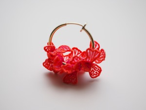 ARRO / Embroidery earring / SWELL / pink