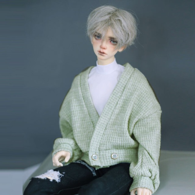 BJDドール用カーディガン グリーン ベージュ LS73/POPO68/SDサイズ人形用 A420bears