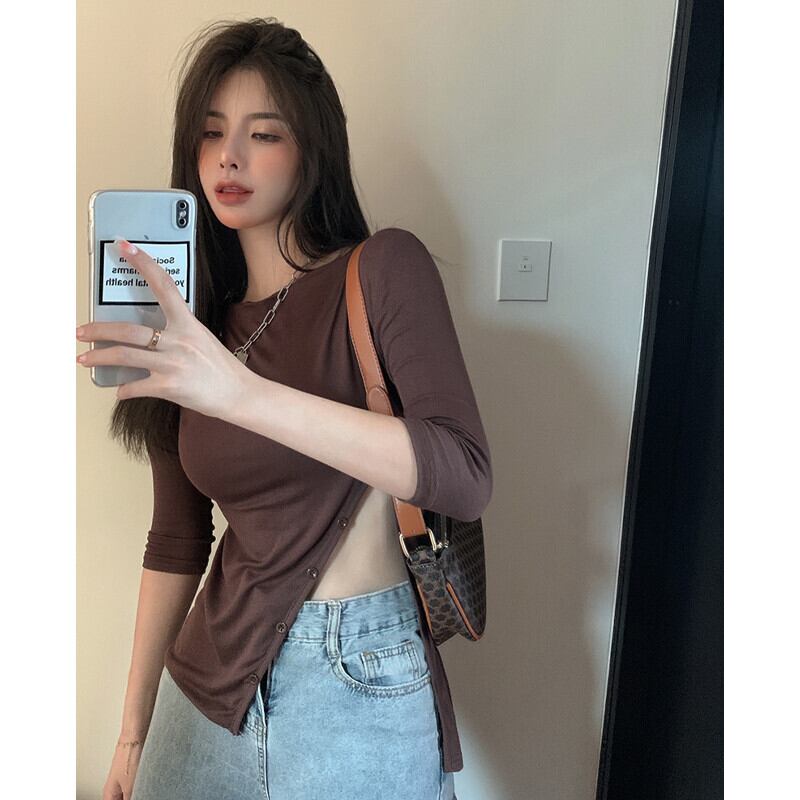 Tシャツ シャツ サマースリムホワイトトップス 夏物 ガールズファッション5482056410