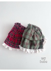 韓国子供服 / 26winter / my bebe / チェックカンカンスカート / キッズ / 冬服 *XS~XL*