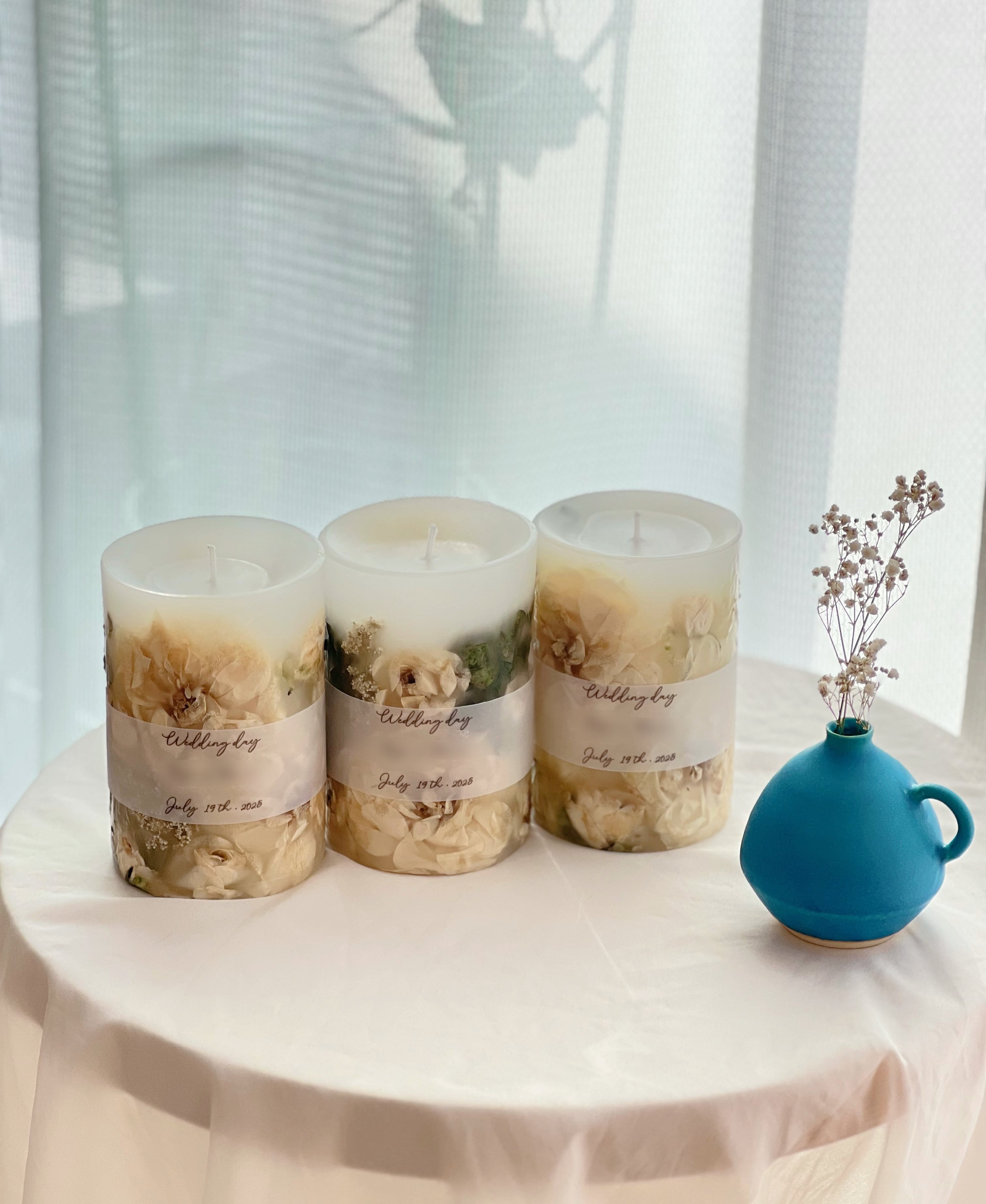 【メモリアルブーケキャンドル３点セット】- Pua - プア