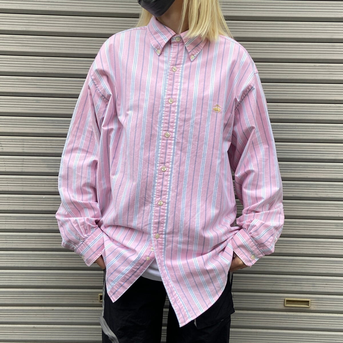 Brooks Brothers ブルックスブラザーズ ストライプ ボタンダウンシャツ 