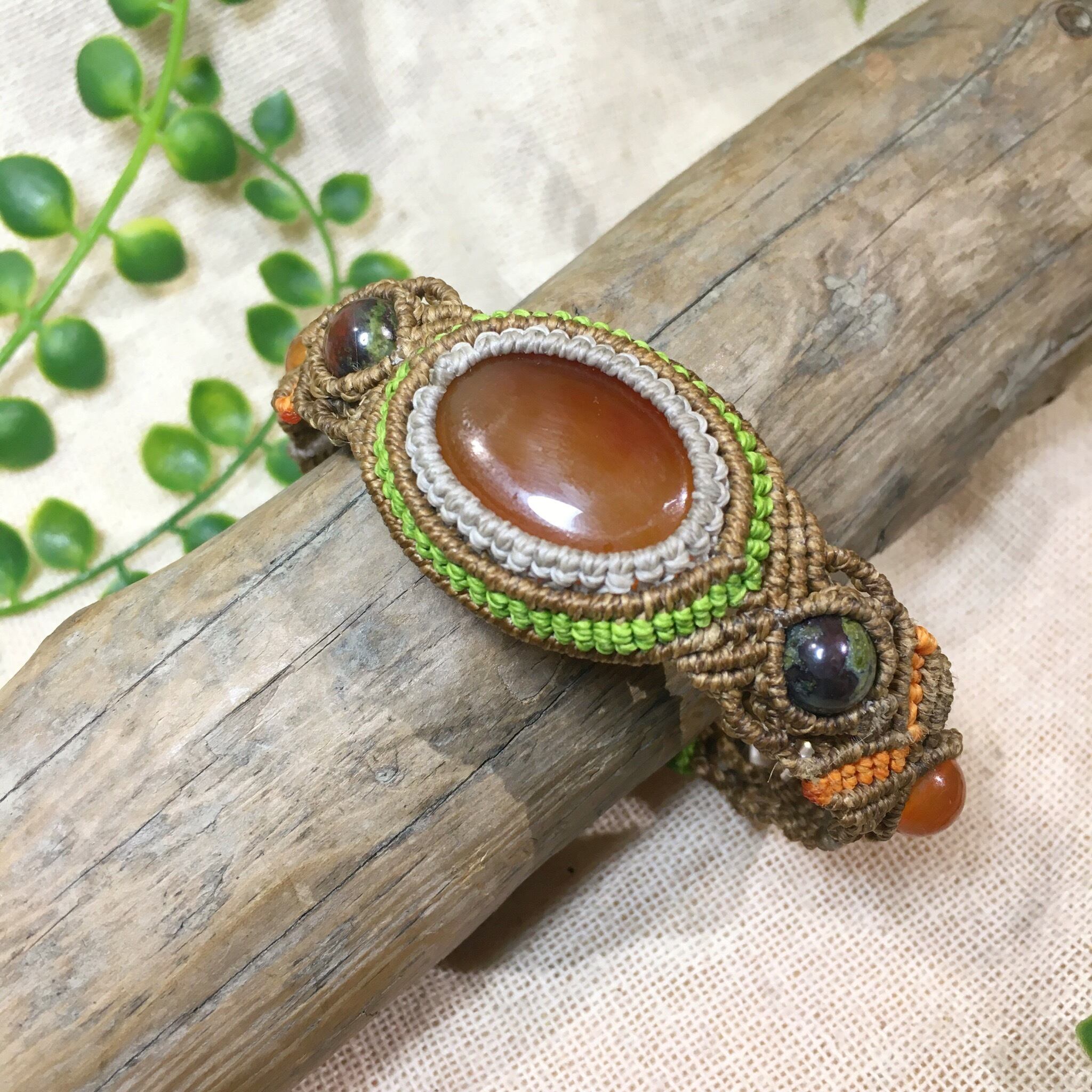 カーネリアン マクラメブレスレット B30 | Pay ID