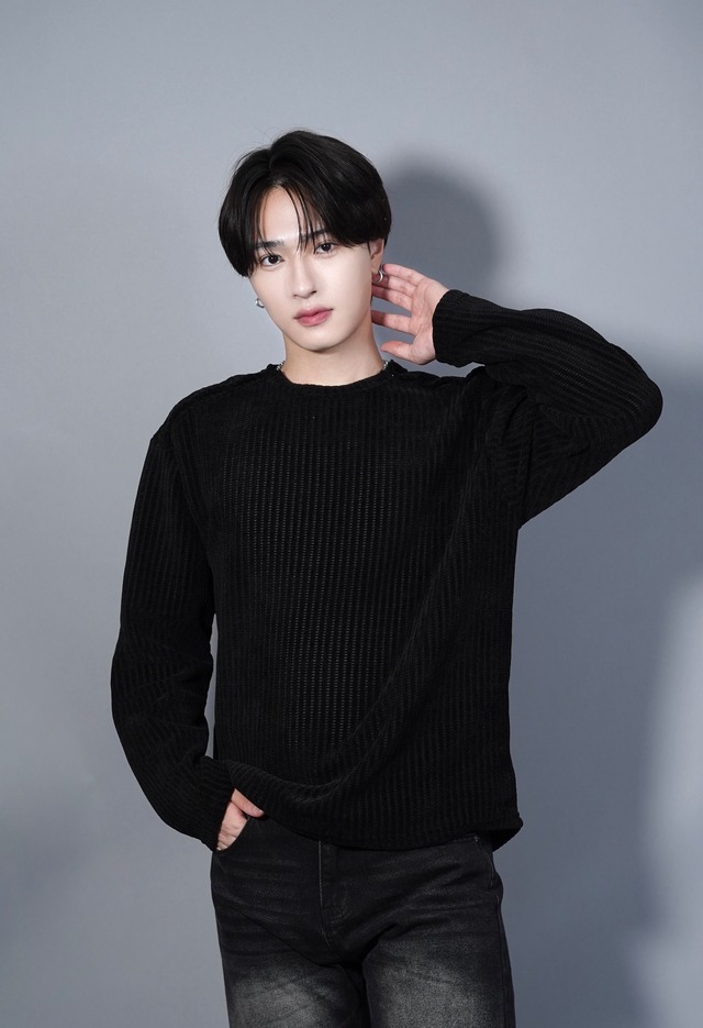 【ALUDE SELECT】shoulder snap long sleeve rib kint(2color)