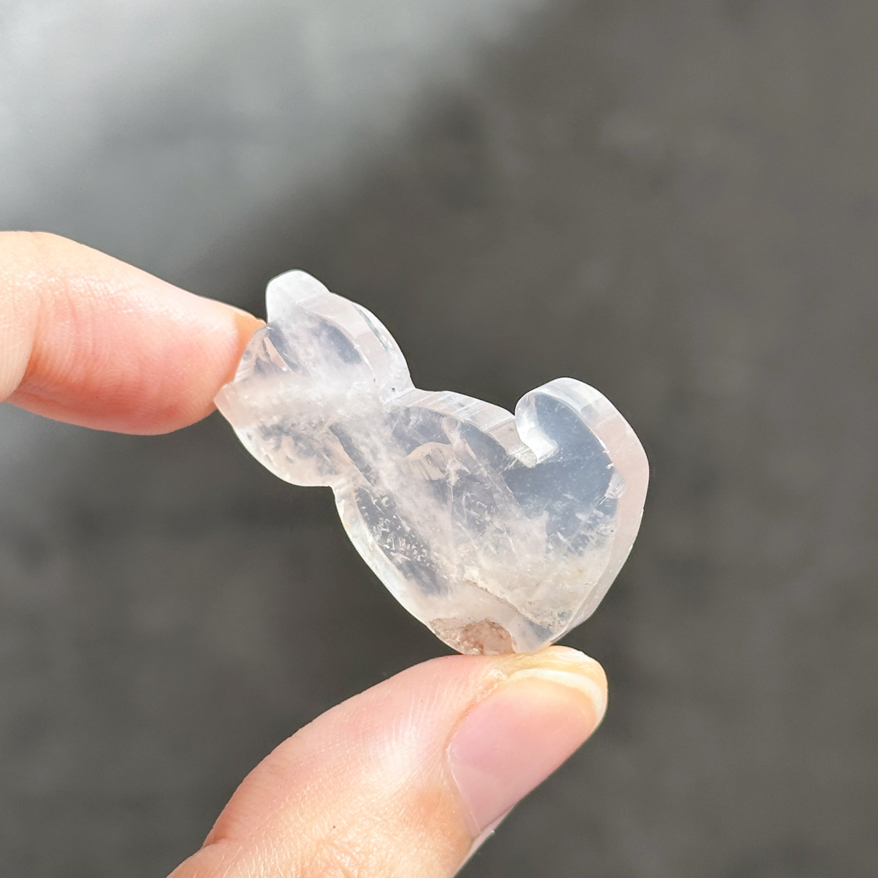 ローズクォーツ 猫ちゃん01◇ Rose Quartz Cat ◇天然石・鉱物