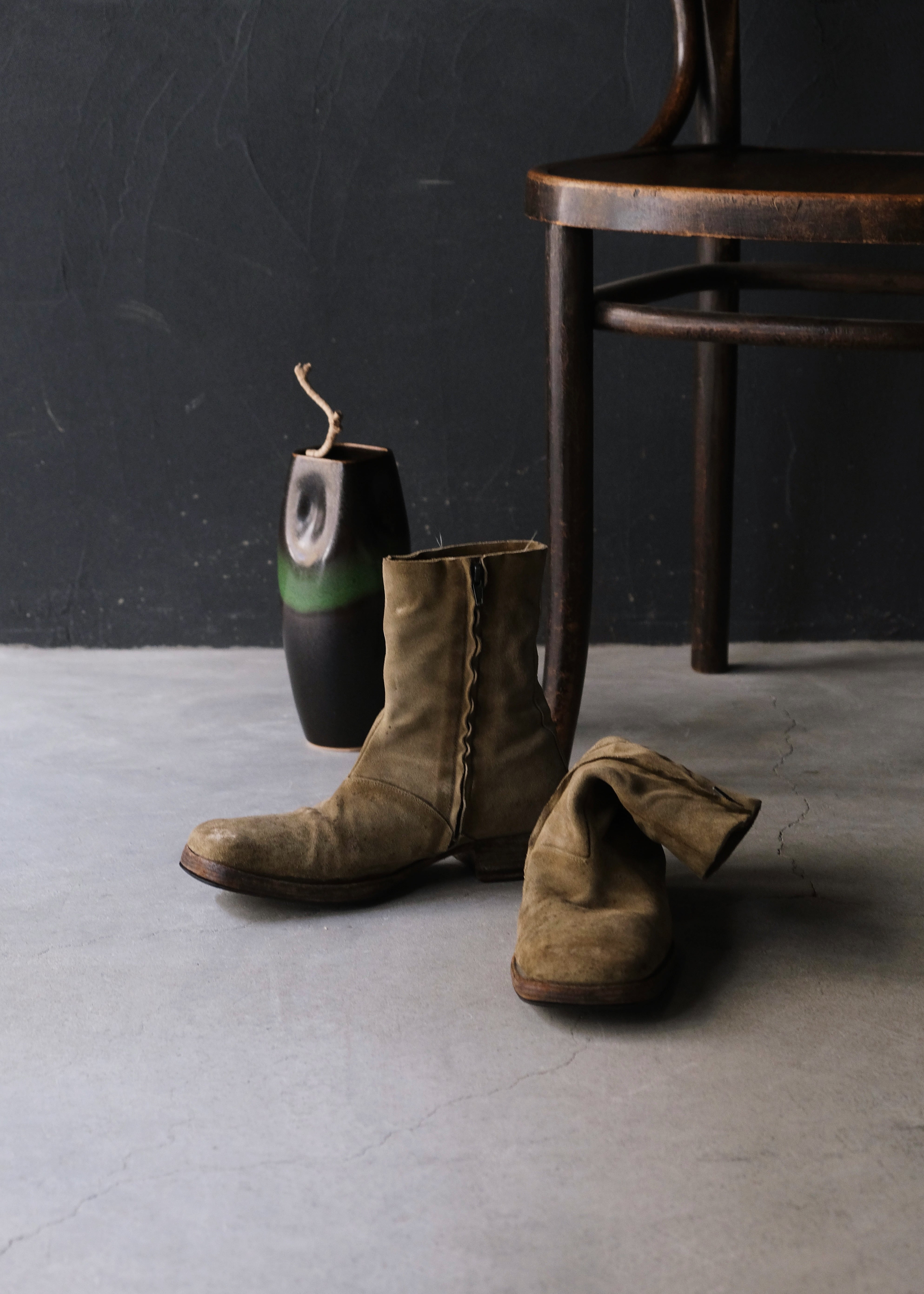 Martin Margiela 03AW Square toe side zip boots | CETTEN Martin Margiela 03AW Square toe side zip boots | CETTEN
