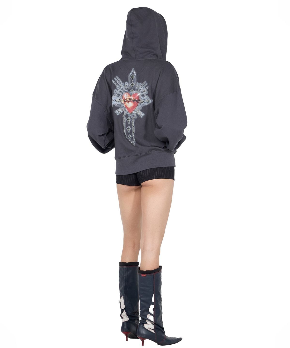 ☆aespa ニンニン 着用!!【SCULPTOR】Beaded Saint Hoodie Zip ☆aespa ニンニン 着用!!【SCULPTOR】Beaded Saint Hoodie Zip