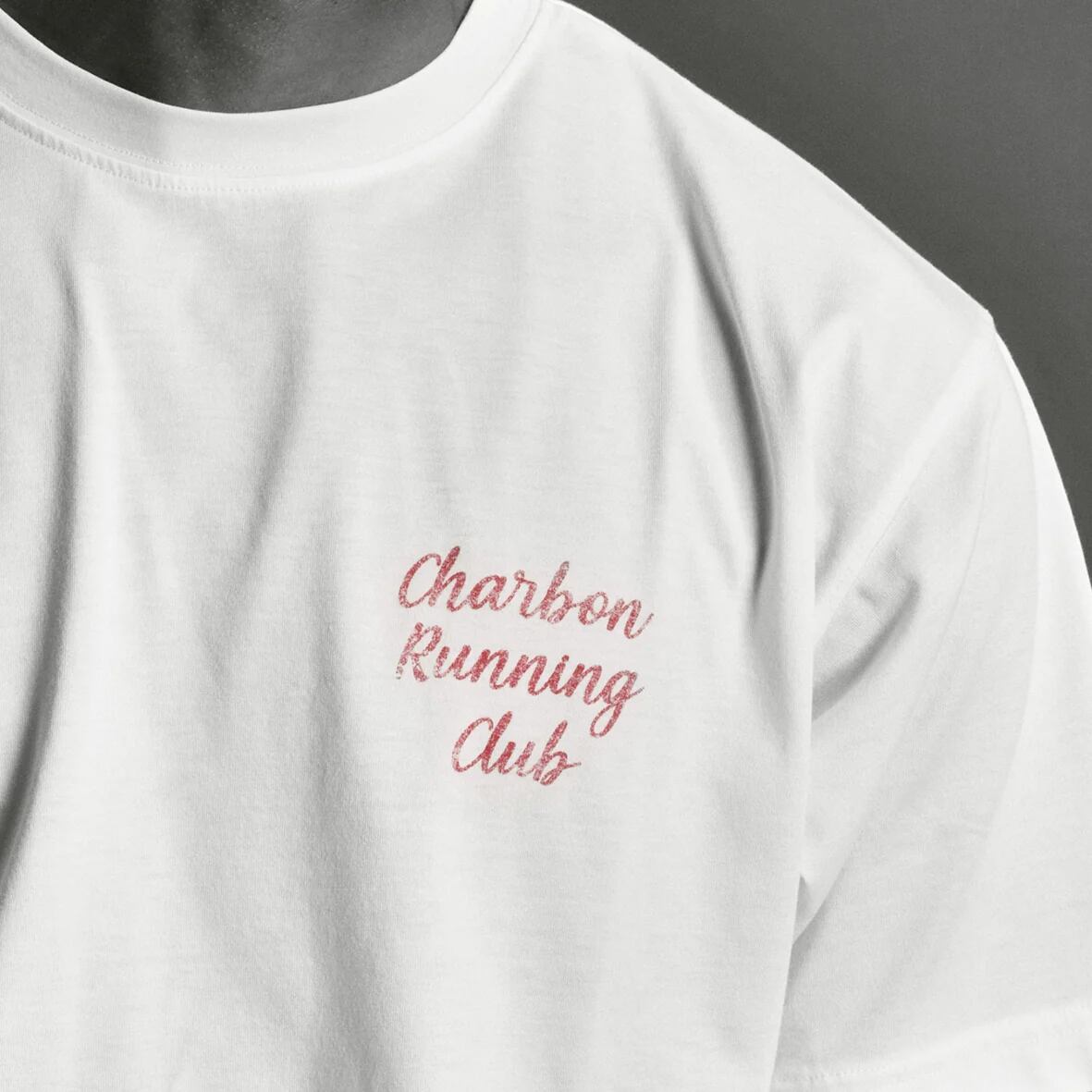 charbon / PIGMENT DYE PRINT T-SHIRTS WHITE RED（WHITE×RED） | 道が